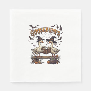 Gänsehaut Halloween-Gänse Hexenhüte Magie-Buch_1 Serviette