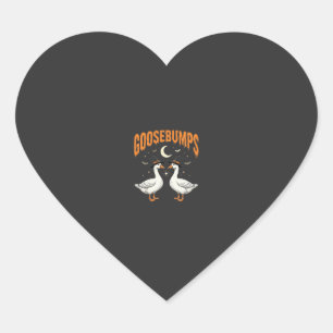 Gänsehaut Halloween Hexe Gänse Vektor Design Herz-Aufkleber