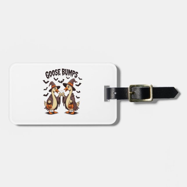 Gänsehaut Halloween Hexenfall Gepäckanhänger (Vorderseite horizontal)