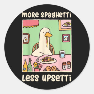Gänsehaut Meme Spaß Sprichwort Mehr Spaghetti Runder Aufkleber