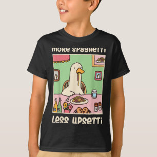 Gänsehaut Meme Spaß Sprichwort Mehr Spaghetti T-Shirt