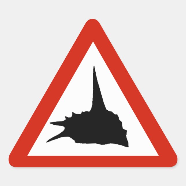 Gänsehautbeschriftungen Dreieckiger Aufkleber (Vorderseite)
