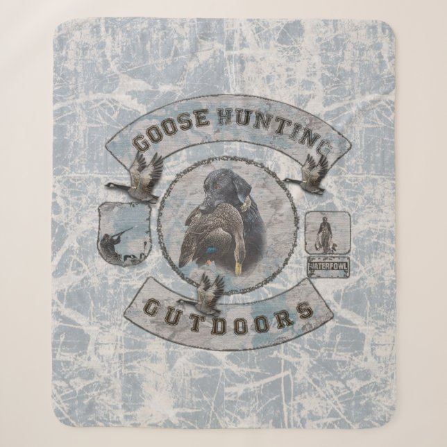 Gänsejagd Fleece Blanket Sherpadecke (Vorderseite)