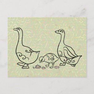 Gänsemarsch Postkarte
