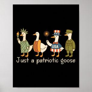 Gänseparade am 4. Juli Spaß Poster