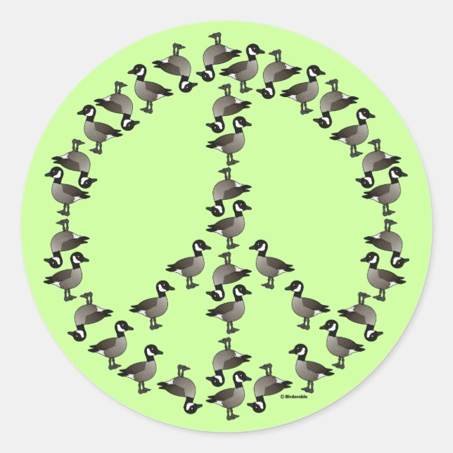 Gänsesymbol Runder Aufkleber (Vorderseite)