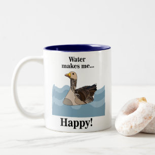 Gänsevögel schwimmen im Wasser Birdwatcher Zweifarbige Tasse
