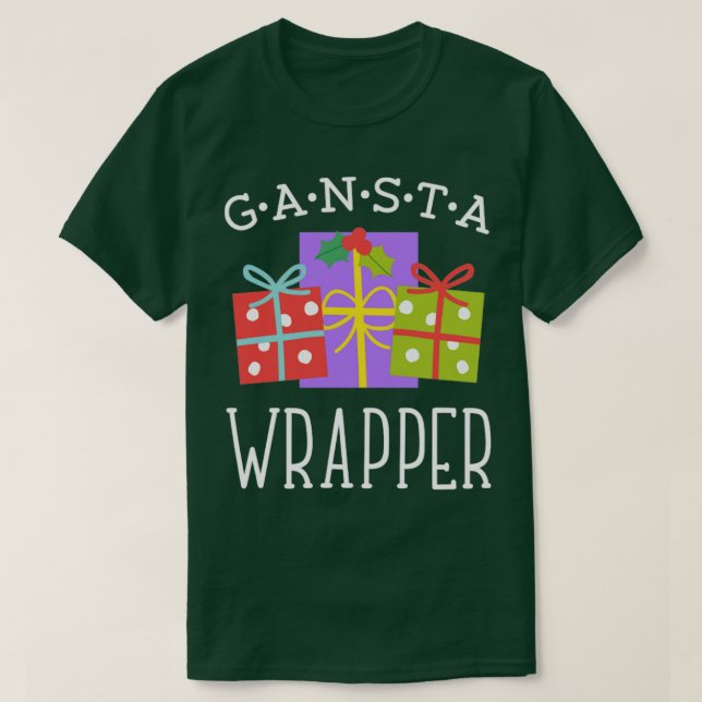 Gansta Wrapper Christmas Gift Boxes T-Shirt (Design vorne)