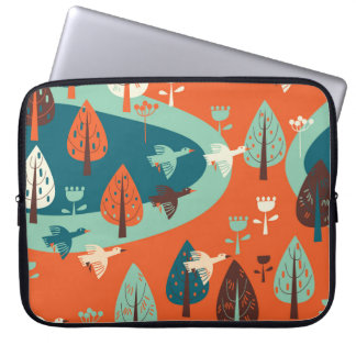 Gänswald: Vintage Naturlandschaft Laptopschutzhülle