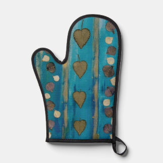 Gant de four et dessous de plat à motif aquarelle