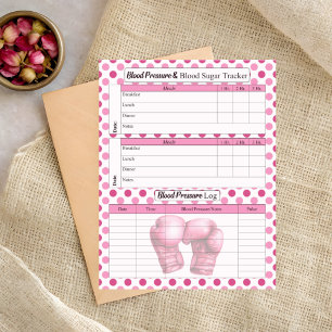 Gants roses_ Pression sanguine et carnet de sucre
