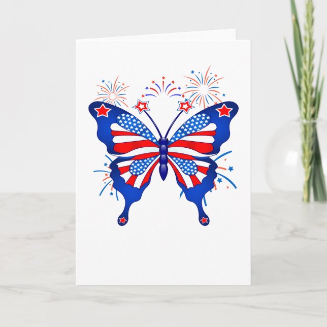 Ganz amerikanisch Juli 4. Karte (Vorderseite)