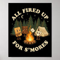 Ganz aufgeregt für S'mores lustiges Camping-Design
