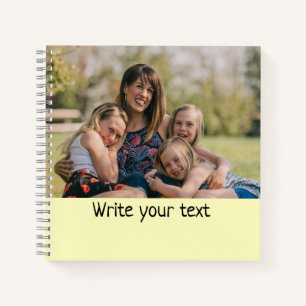 Ganz einfach, fügen Sie Ihren Text Foto Weihnachte Notizbuch