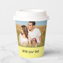 Ganz einfach, fügen Sie Ihren Text Foto Weihnachte Pappbecher