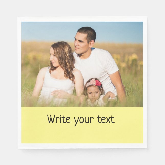 ganz einfach, fügen Sie Ihren Text Foto Weihnachte Serviette (Vorderseite)