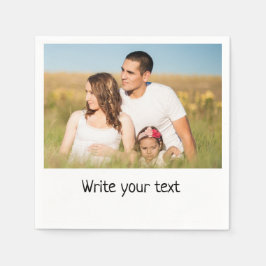 ganz einfach, fügen Sie Ihren Text Foto Weihnachte Serviette