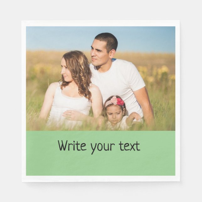 ganz einfach, fügen Sie Ihren Text Foto Weihnachte Serviette (Vorderseite)