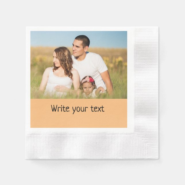 ganz einfach, fügen Sie Ihren Text Foto Weihnachte Serviette (Vorderseite)