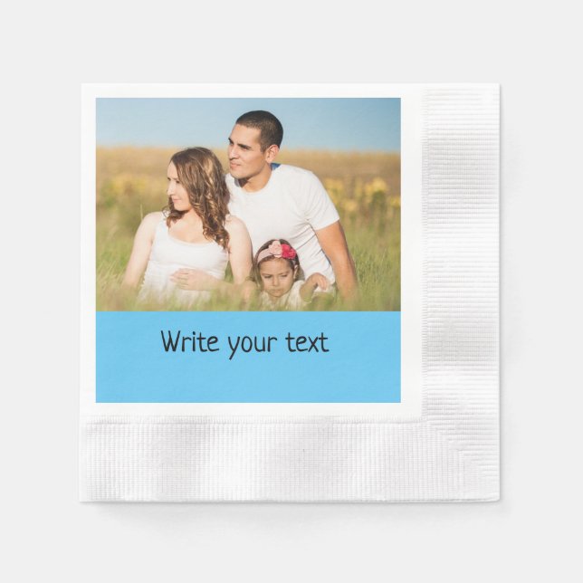 ganz einfach, fügen Sie Ihren Text Foto Weihnachte Serviette (Vorderseite)