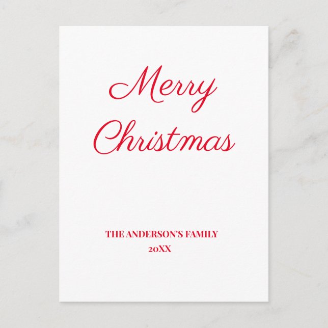 ganz einfach hinzufügen Ihre Text Weihnachten pers Postkarte (Vorderseite)