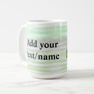 ganz einfach hinzufügen Ihren Namen Foto Aquarellm Kaffeetasse