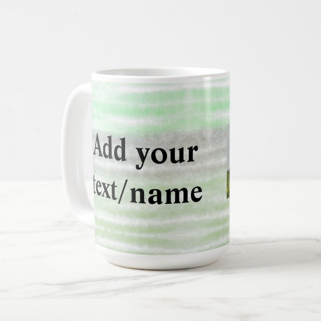 ganz einfach hinzufügen Ihren Namen Foto Aquarellm Kaffeetasse (Vorderseite Links)