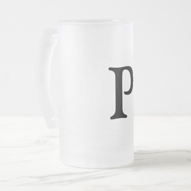 ganz einfach Ihren Namen MONOGRAM TRAUZEUGE hinzuf Mattglas Bierglas (Vorderseite Links)