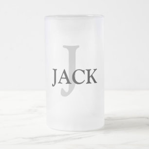 ganz einfach Ihren Namen MONOGRAM TRAUZEUGE hinzuf Mattglas Bierglas