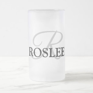 ganz einfach Ihren Namen MONOGRAM TRAUZEUGE hinzuf Mattglas Bierglas
