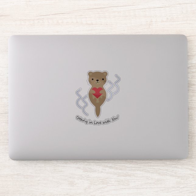 Ganz in Liebe mit Ihnen Otter Aufkleber (Computer)