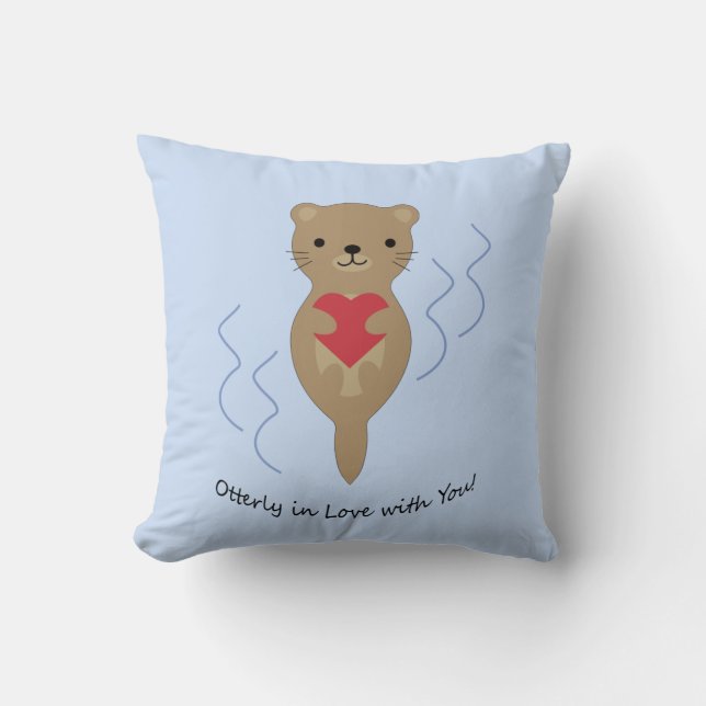 Ganz in Liebe mit Ihnen Otter Kissen (Vorderseite)