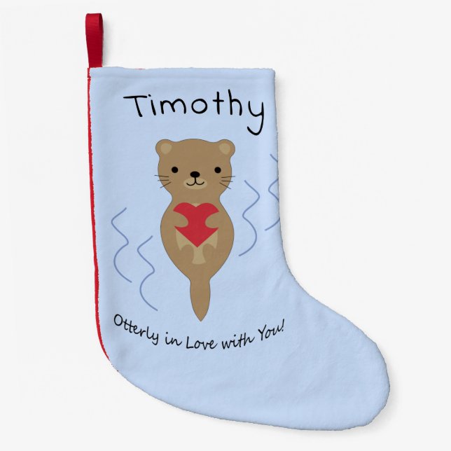 Ganz in Liebe mit Ihnen Otter Kleiner Weihnachtsstrumpf (Vorderseite)