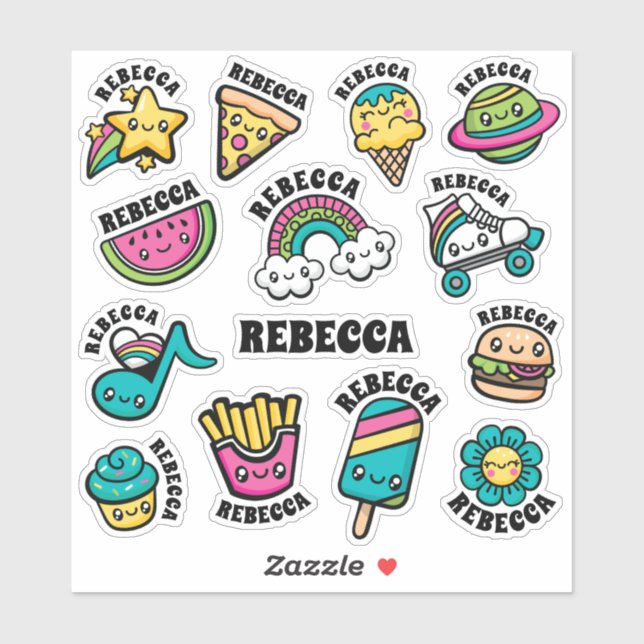 Ganz Niedliche Doodles Vinyl Stickers Aufkleber (Blatt)