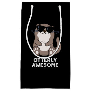 Ganz Phantastische Funny Animal Otter Puff Dark BG Kleine Geschenktüte