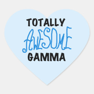 Ganz Phantastische Gamma Blue Tshirts und Geschenk Herz-Aufkleber