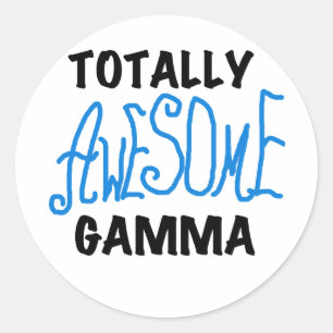 Ganz Phantastische Gamma Blue Tshirts und Geschenk Runder Aufkleber