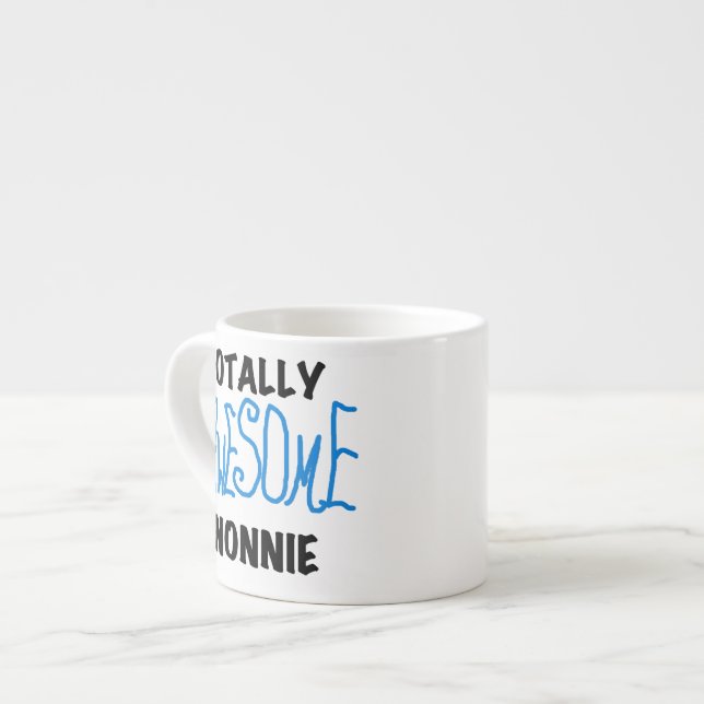 Ganz Phantastische Nonnie Blue Text Tshirts und Ge Espressotasse (Vorderseite Links)