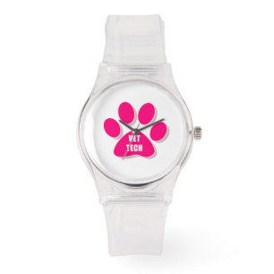 GANZ ROSA! TIERARZT-TECHNOLOGIE-UHR ARMBANDUHR