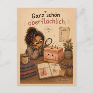 Ganz schön oberflächlich postkarte