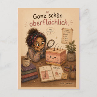 Ganz schön oberflächlich postkarte