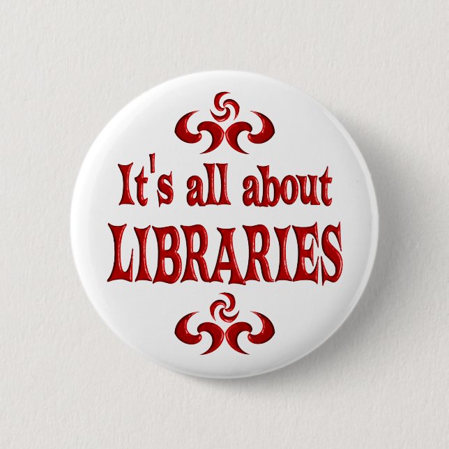 GANZ ÜBER BIBLIOTHEKEN BUTTON (Vorderseite)