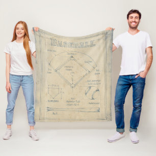 Ganz über das Spiel - Baseball Fleecedecke