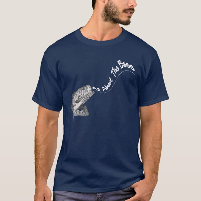 GANZ ÜBER DEN LUSTIGEN FISCHEN-BASS-T - SHIRT (Vorderseite)