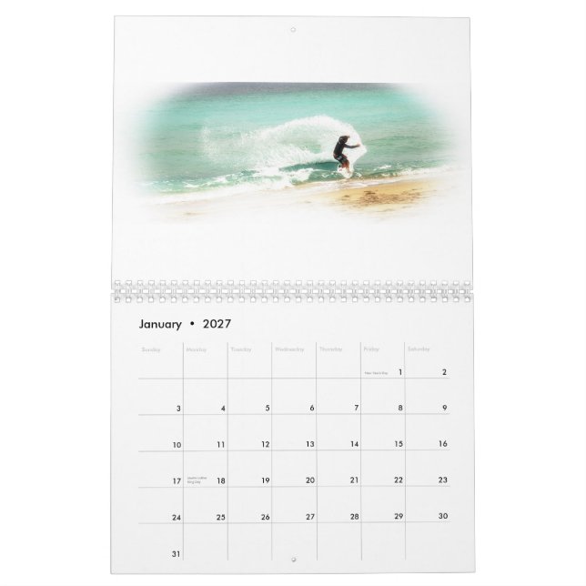 Ganz über Florida-Strände Kalender (Jan 2027)