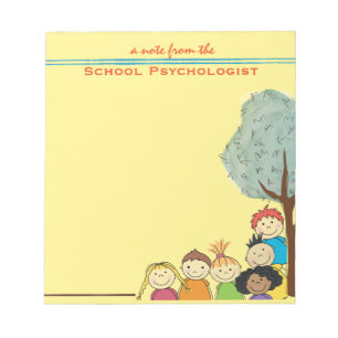 Ganz über Kinder-- Schulpsychologe-Notizblock Notizblock