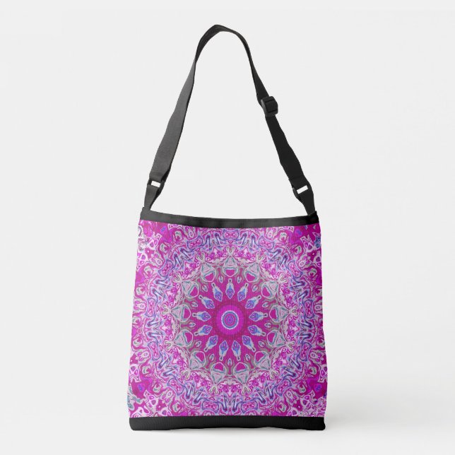 Ganz über Querkörper-lila Drucktasche Tragetaschen Mit Langen Trägern (Rückseite)