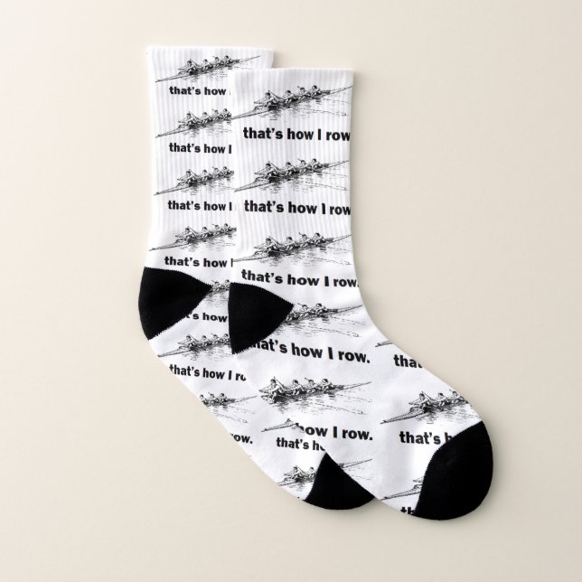 Ganz vorbei - drucken Sie Rower-Socken-Crew-Team Socken (Paar)