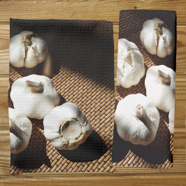 Ganze Cloud Weißer Knoblauch Geschirrtuch