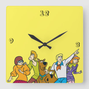 Ganze Gruppe 13 Mystery Inc Quadratische Wanduhr
